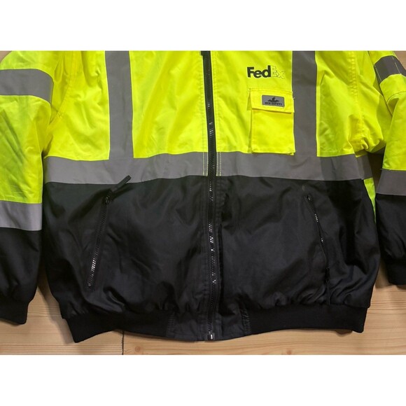 FedEx Reflective Winter MCR Safety Luminator Jacket High Res Uniform 2XL - Picture 4 of 12